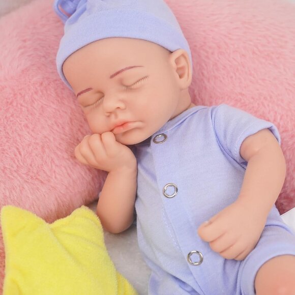 12 Inch Realistic Full Body Silicone Reborn Lifelike Ivory Baby doll Girl - Picture 3 of 8